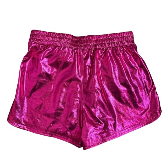 Metallic Hot Pink Short Shorts, Woman’s Size S - Picture 4 of 10